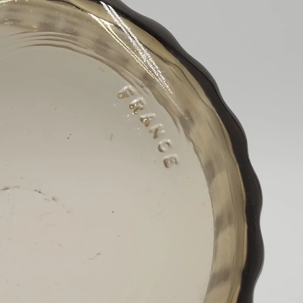 Vintage Arcopal France Ramekin Brown Ribbed Glass Creme Brulee Prep‎ Bowl 3.25